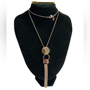 Charming Charlie Gold Tone Pendant Dangle Chain Necklace